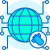 Cyber Security World Icon